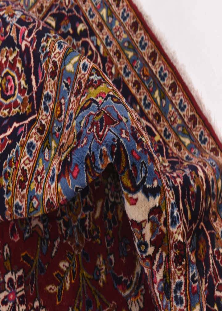 9' 8 x 12' 9 Hand Knotted Kashan Persian Wool Rug