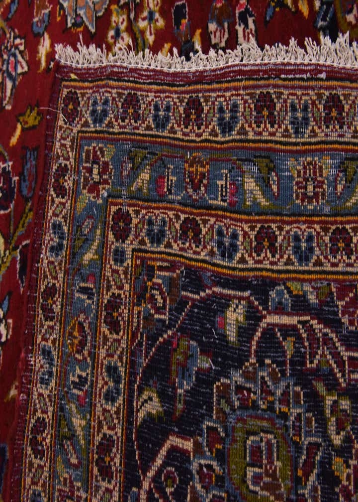 9' 8 x 12' 9 Hand Knotted Kashan Persian Wool Rug