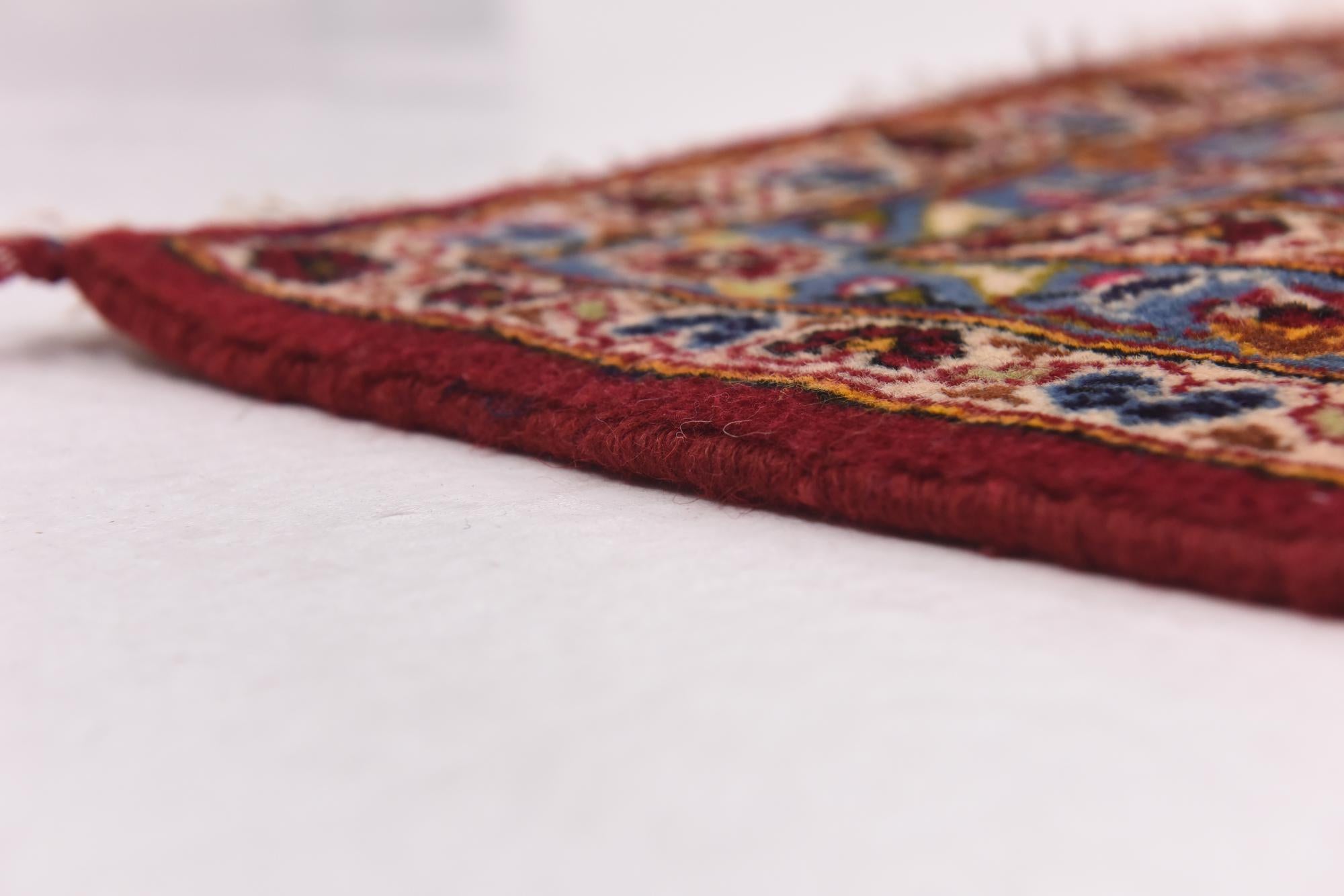 9' 8 x 12' 9 Hand Knotted Kashan Persian Wool Rug