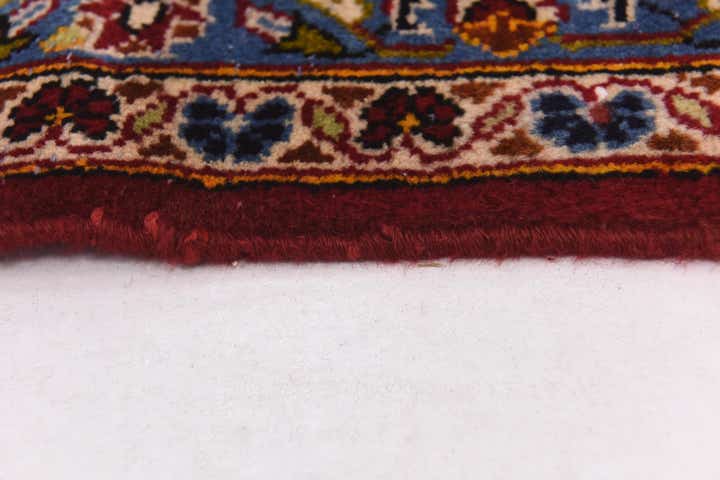 9' 8 x 12' 9 Hand Knotted Kashan Persian Wool Rug