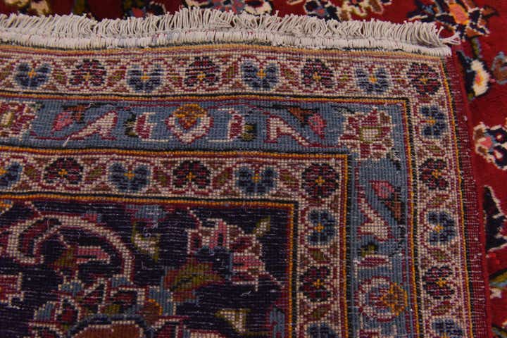 9' 7 x 13' Hand Knotted Kashan Persian Wool Rug
