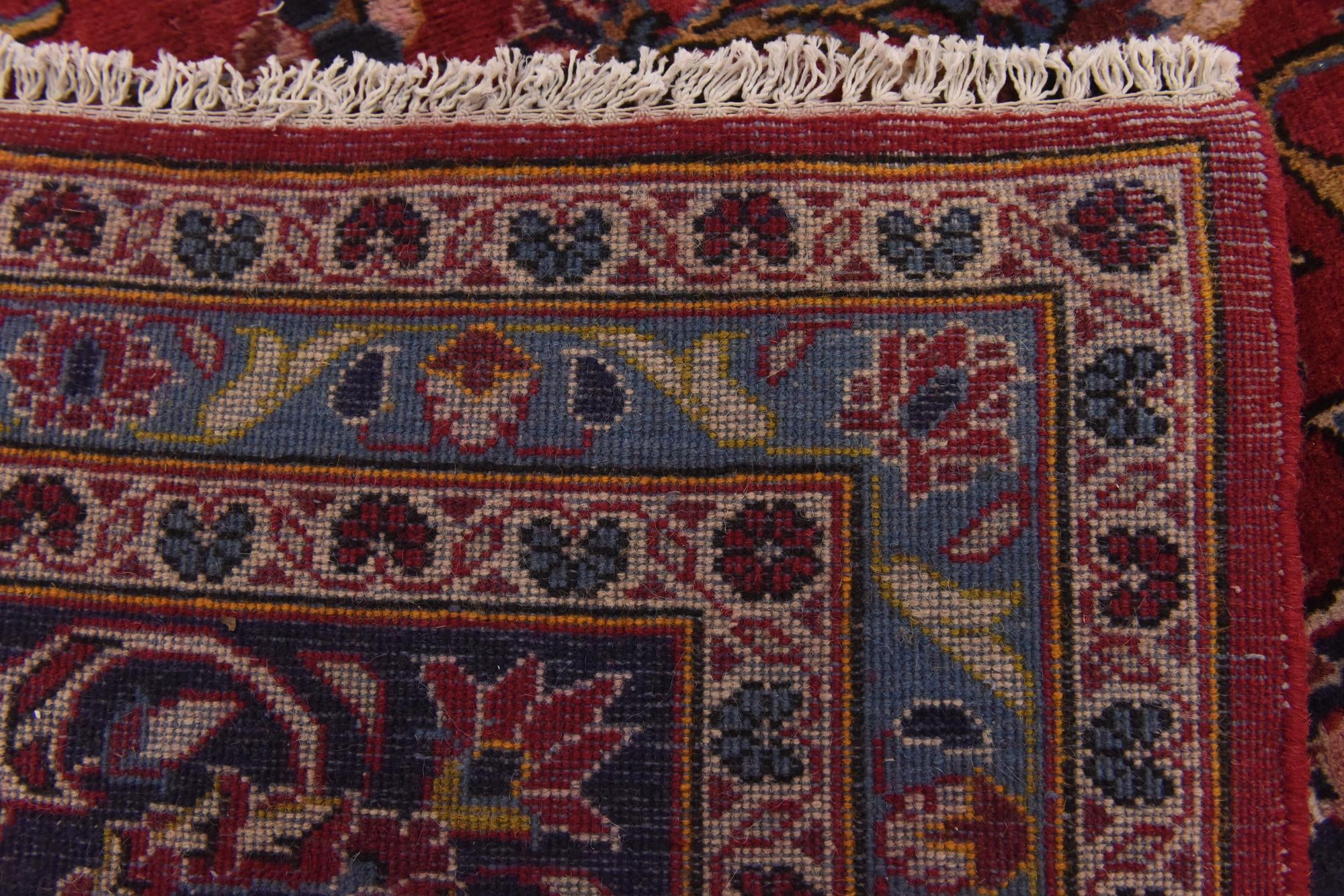 9' 7 x 13' 3 Hand Knotted Kashan Persian Wool Rug