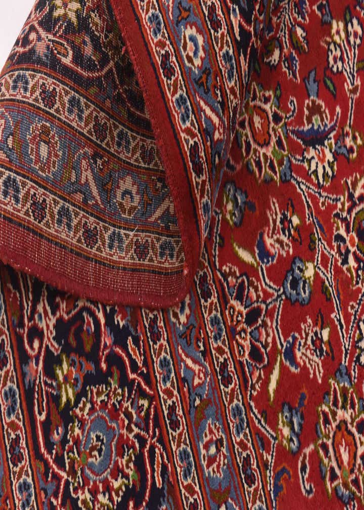 9' 9 x 12' 6 Hand Knotted Kashan Persian Wool Rug