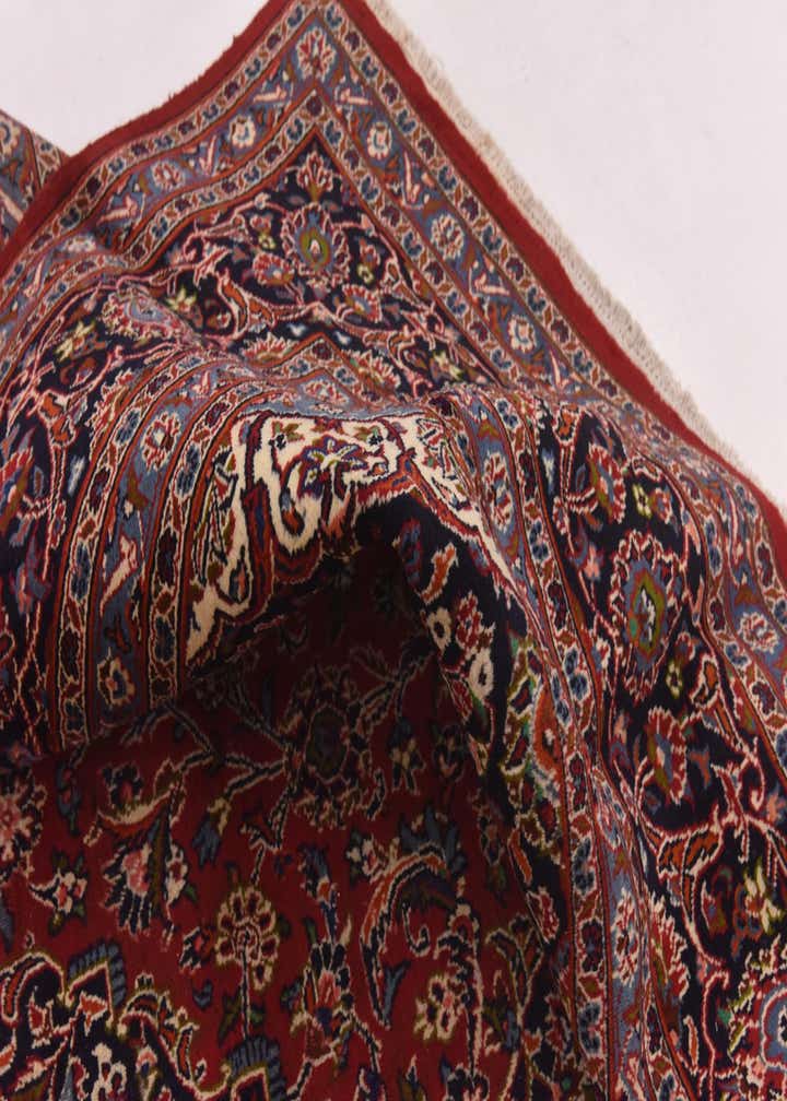 9' 9 x 12' 6 Hand Knotted Kashan Persian Wool Rug