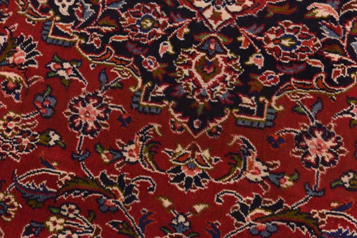 9' 9 x 12' 6 Hand Knotted Kashan Persian Wool Rug