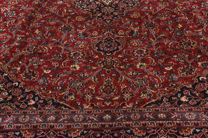 9' 9 x 12' 6 Hand Knotted Kashan Persian Wool Rug