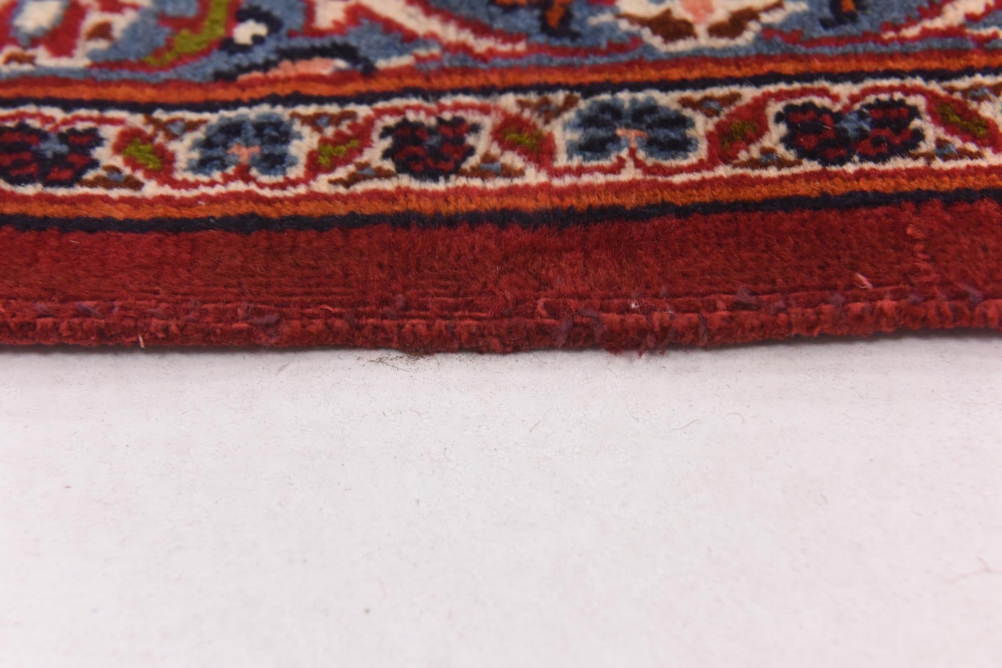 9' 9 x 12' 6 Hand Knotted Kashan Persian Wool Rug