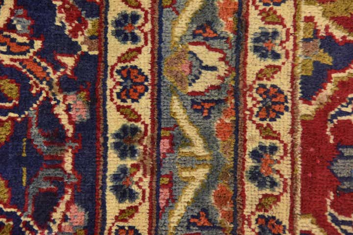 9' 6 x 13' Hand Knotted Kashan Persian Wool Rug