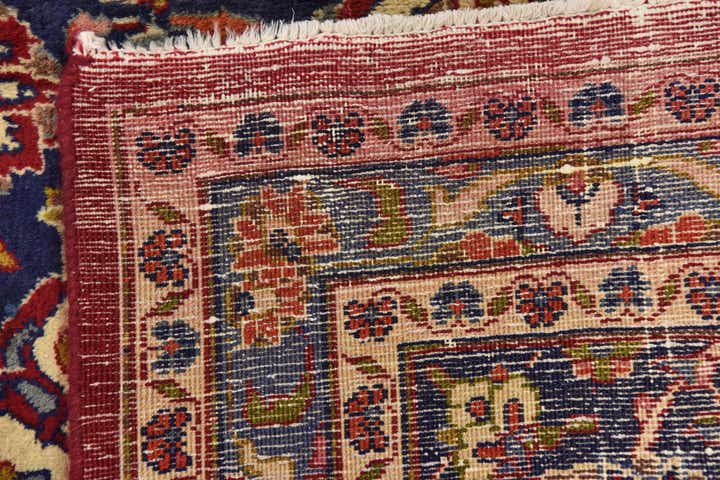9' 6 x 13' Hand Knotted Kashan Persian Wool Rug