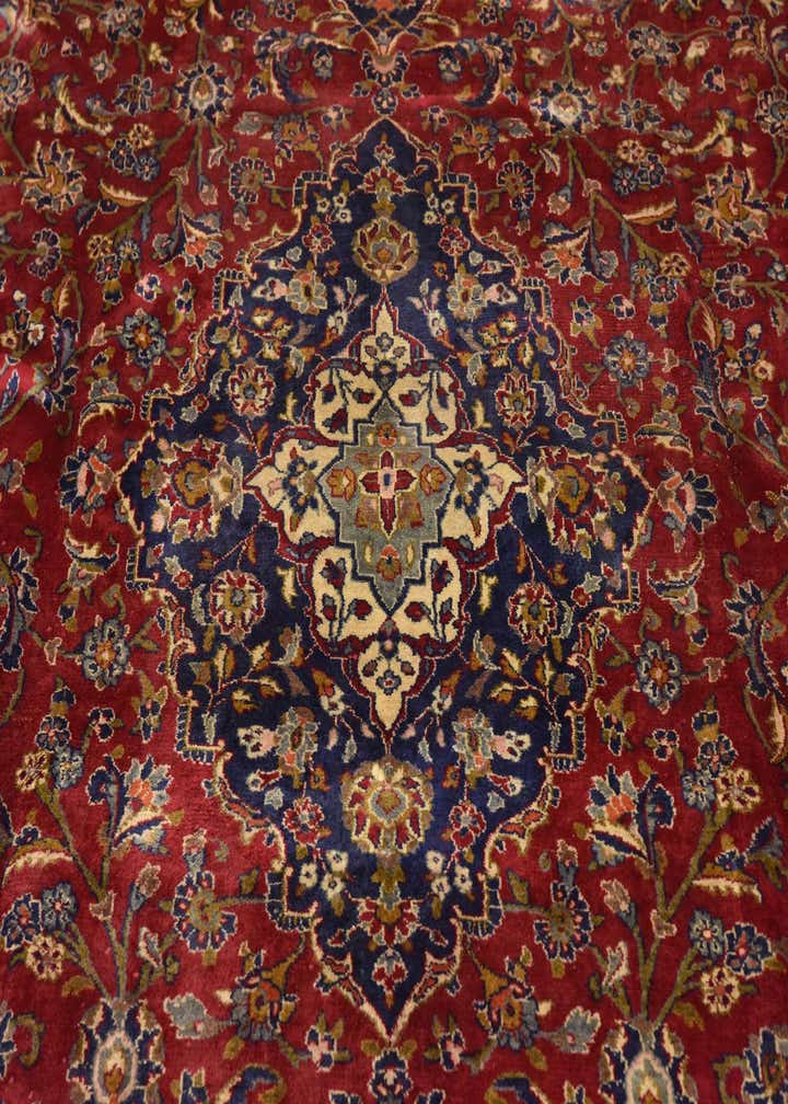 9' 6 x 13' Hand Knotted Kashan Persian Wool Rug