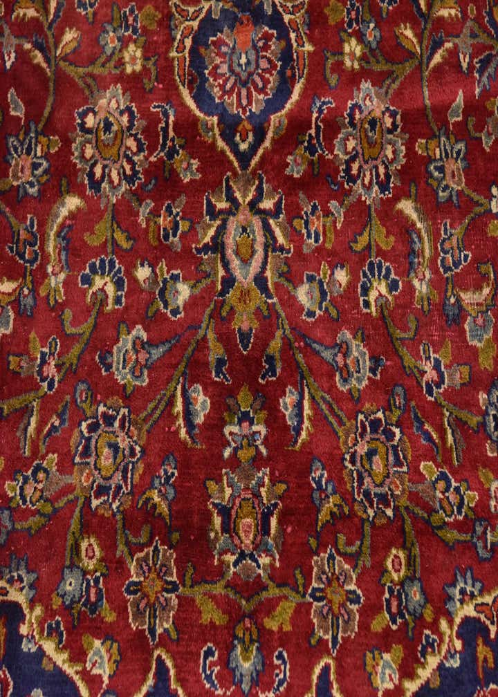 9' 6 x 13' Hand Knotted Kashan Persian Wool Rug