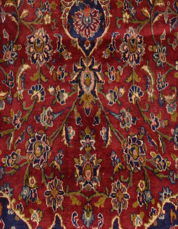 Detail image of 9' 6 x 13' Hand Knotted Kashan Persian Wool Rug