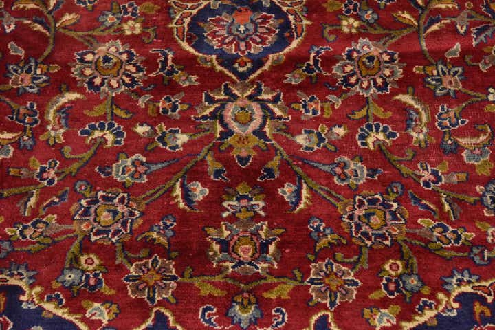 9' 6 x 13' Hand Knotted Kashan Persian Wool Rug