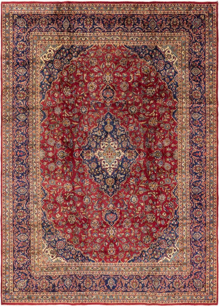 9' 6 x 13' Hand Knotted Kashan Persian Wool Rug