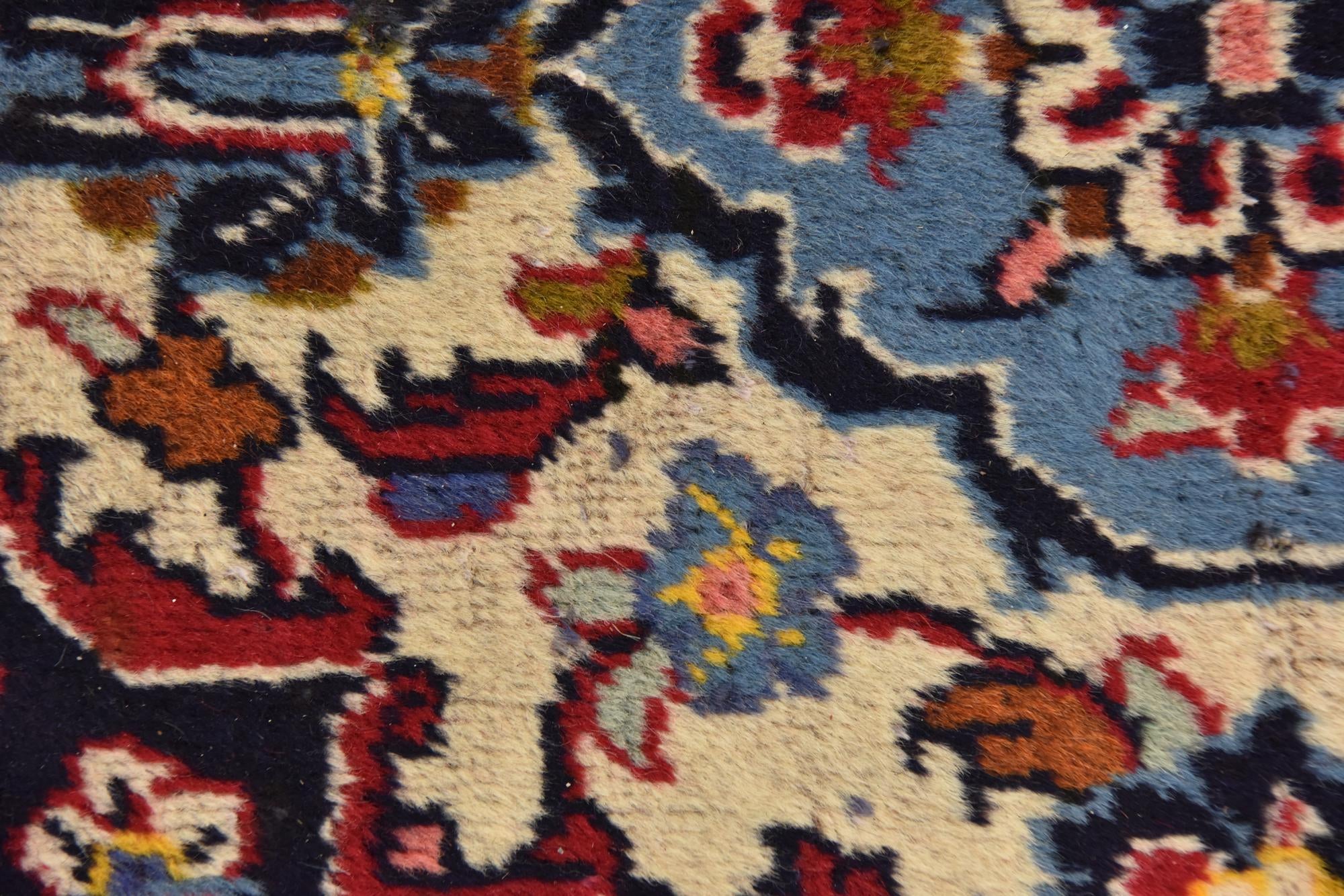 9' 6 x 12' 10 Hand Knotted Kashan Persian Wool Rug