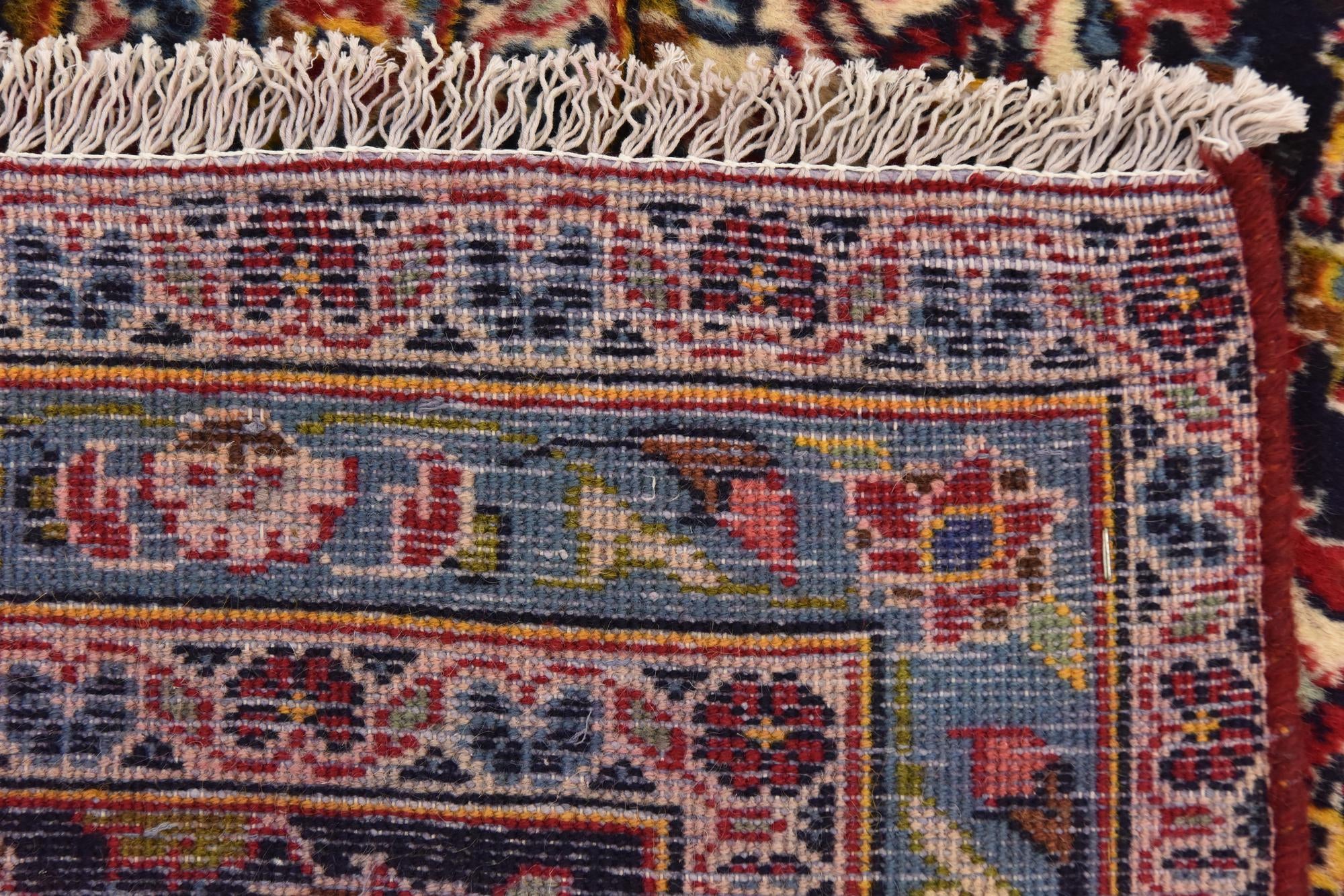 9' 6 x 12' 10 Hand Knotted Kashan Persian Wool Rug