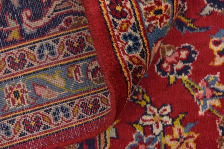 9' 6 x 13' 8 Hand Knotted Kashan Persian Wool Rug
