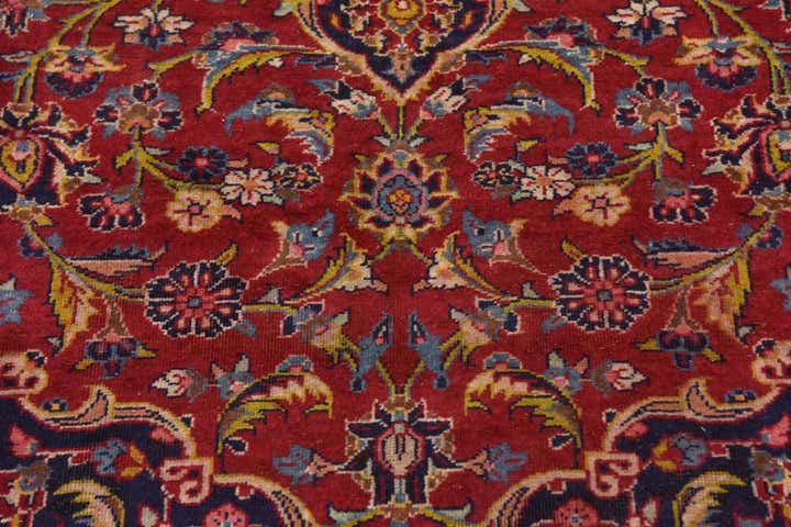 9' 6 x 13' 8 Hand Knotted Kashan Persian Wool Rug