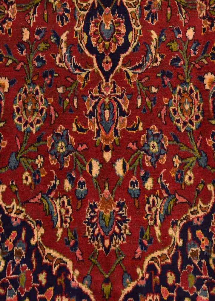 9' 6 x 12' 10 Hand Knotted Kashan Persian Wool Rug