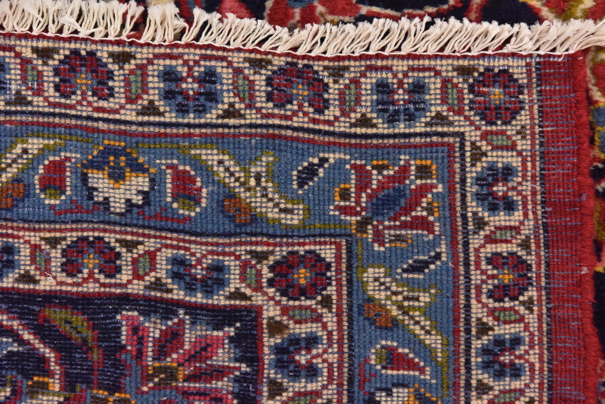 9' 7 x 12' 10 Hand Knotted Kashan Persian Wool Rug
