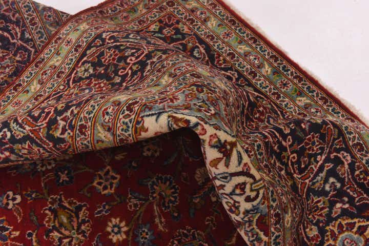 9' 8 x 13' Hand Knotted Kashan Persian Wool Rug