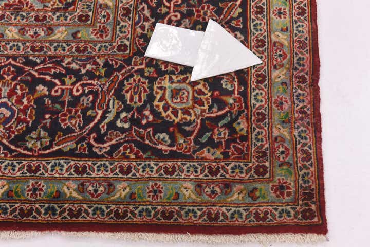 9' 8 x 13' Hand Knotted Kashan Persian Wool Rug