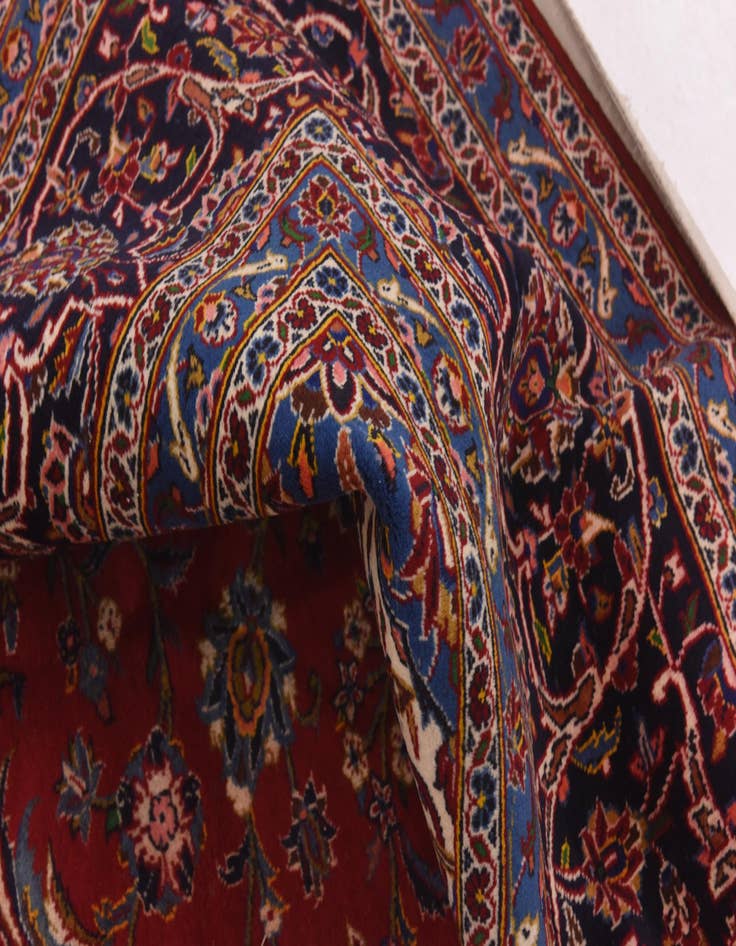 Detail image of 9' 10 x 12' 10  Hand Knotted Kashan Persian Wool Rug