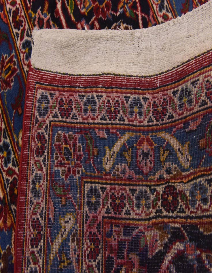 Detail image of 9' 10 x 12' 10  Hand Knotted Kashan Persian Wool Rug