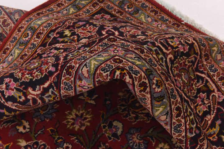 9' 7 x 13' 9 Hand Knotted Kashan Persian Wool Rug