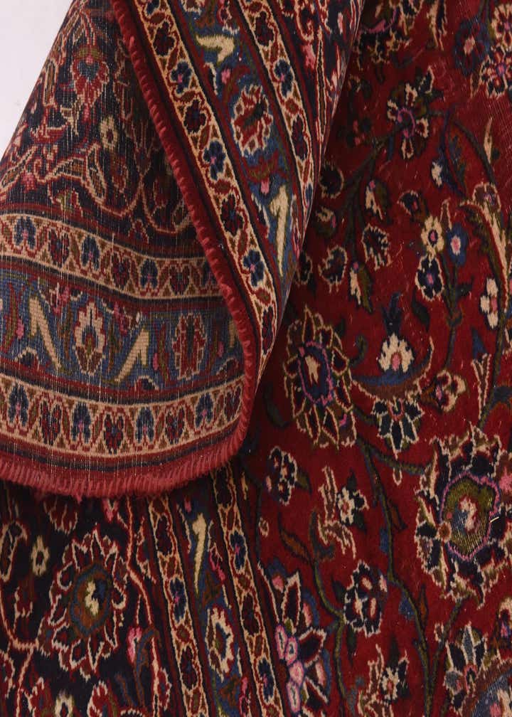 9' 6 x 13' Hand Knotted Kashan Persian Wool Rug