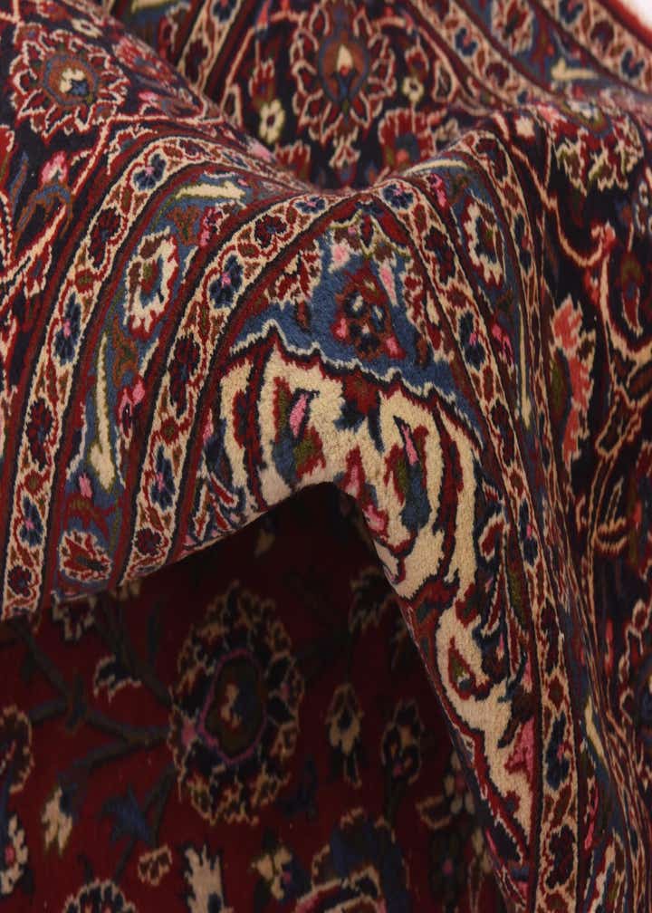9' 6 x 13' Hand Knotted Kashan Persian Wool Rug