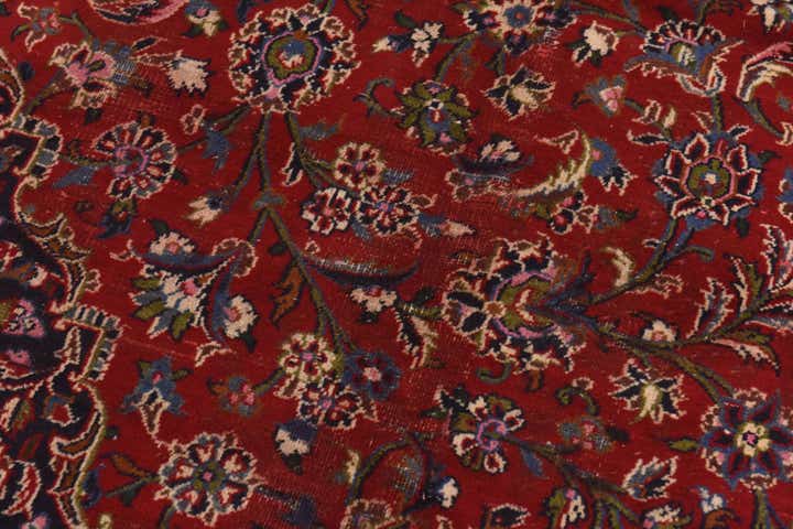 9' 6 x 13' Hand Knotted Kashan Persian Wool Rug