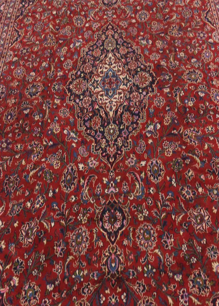 9' 6 x 13' Hand Knotted Kashan Persian Wool Rug