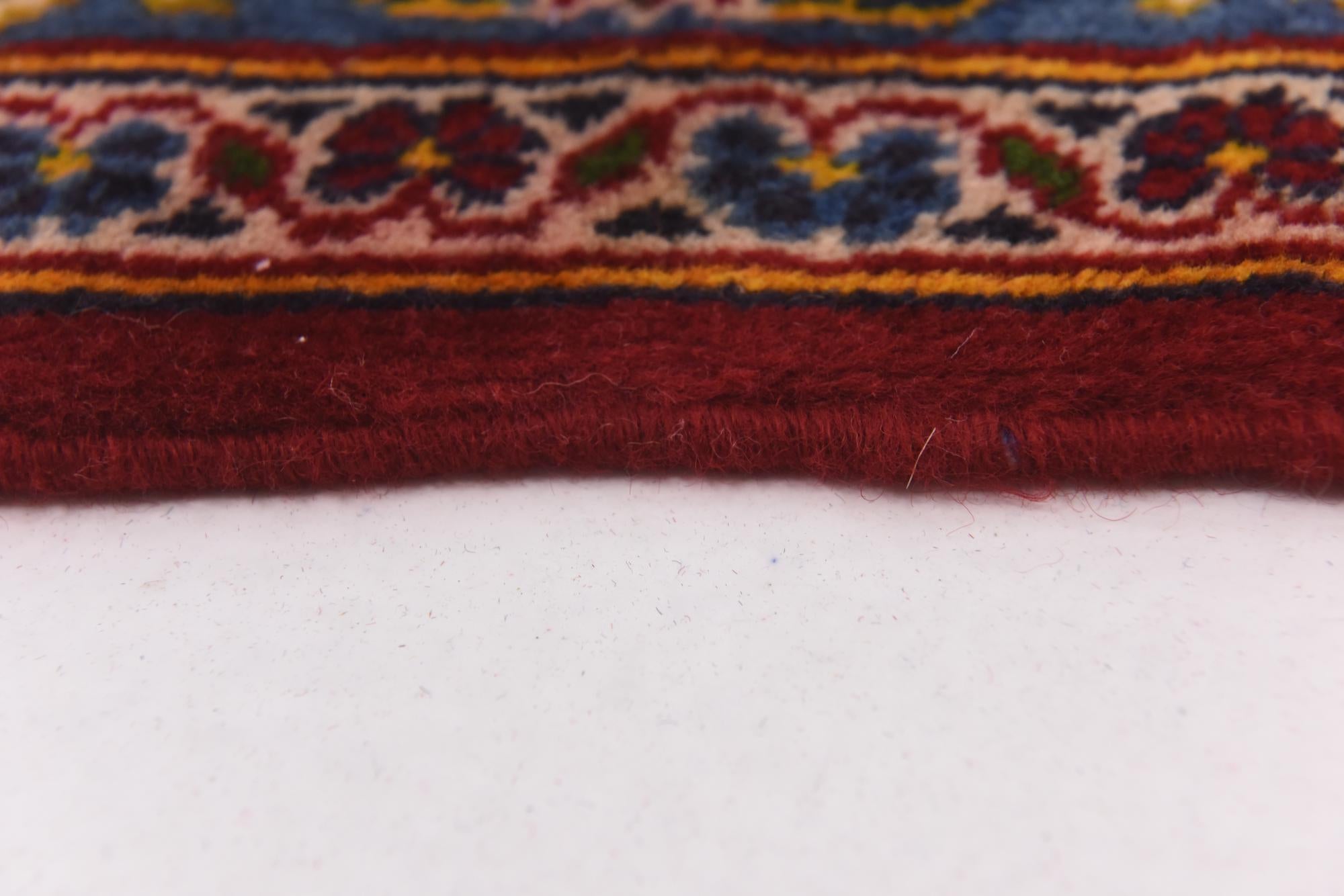9' 7 x 12' 9 Hand Knotted Kashan Persian Wool Rug