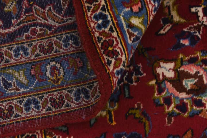 9' 8 x 13' 4 Hand Knotted Kashan Persian Wool Rug