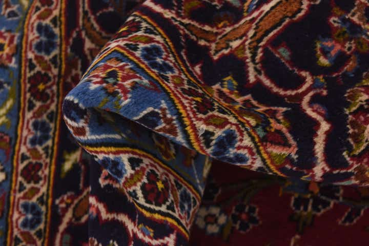 9' 8 x 13' 4 Hand Knotted Kashan Persian Wool Rug