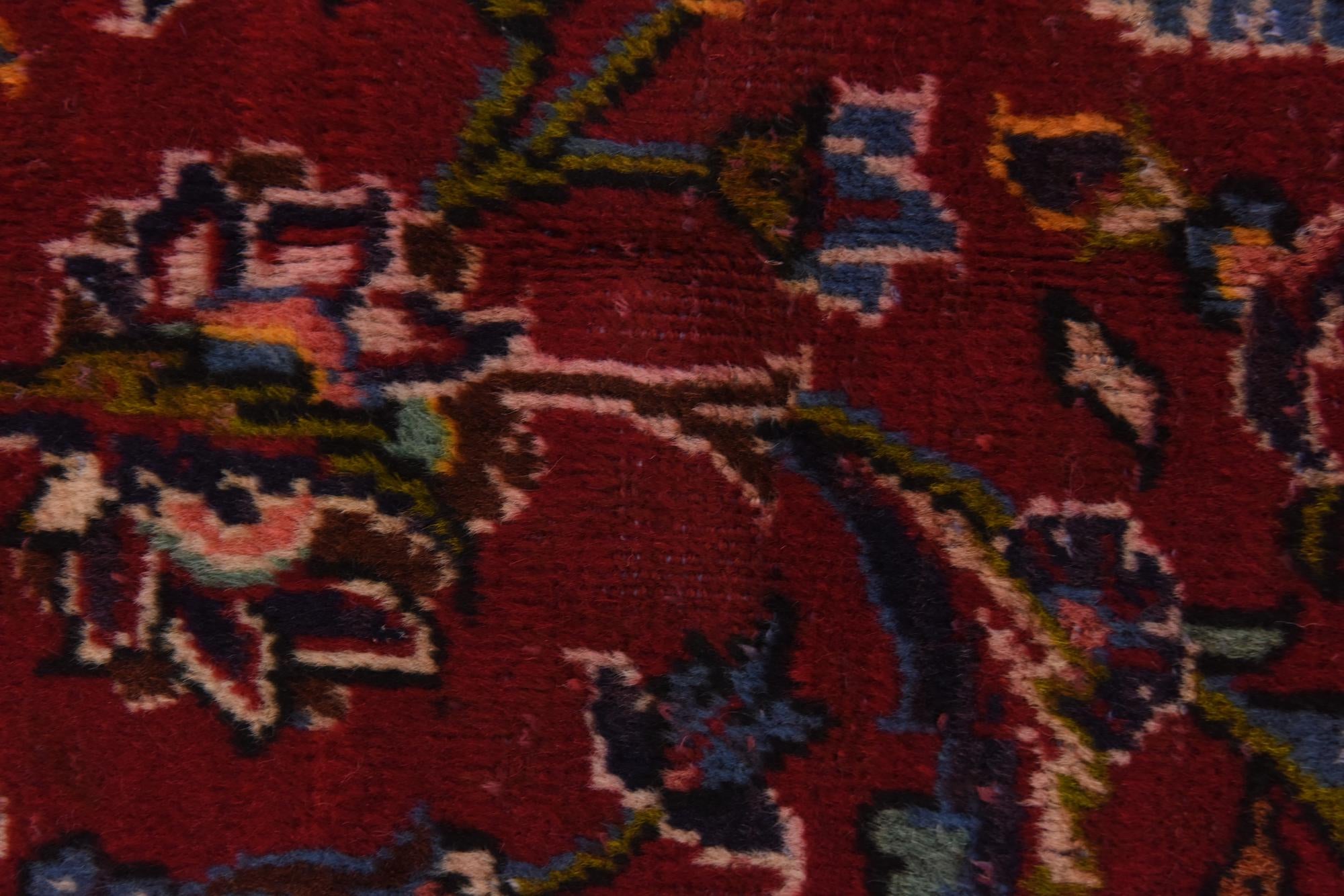9' 8 x 13' 4 Hand Knotted Kashan Persian Wool Rug