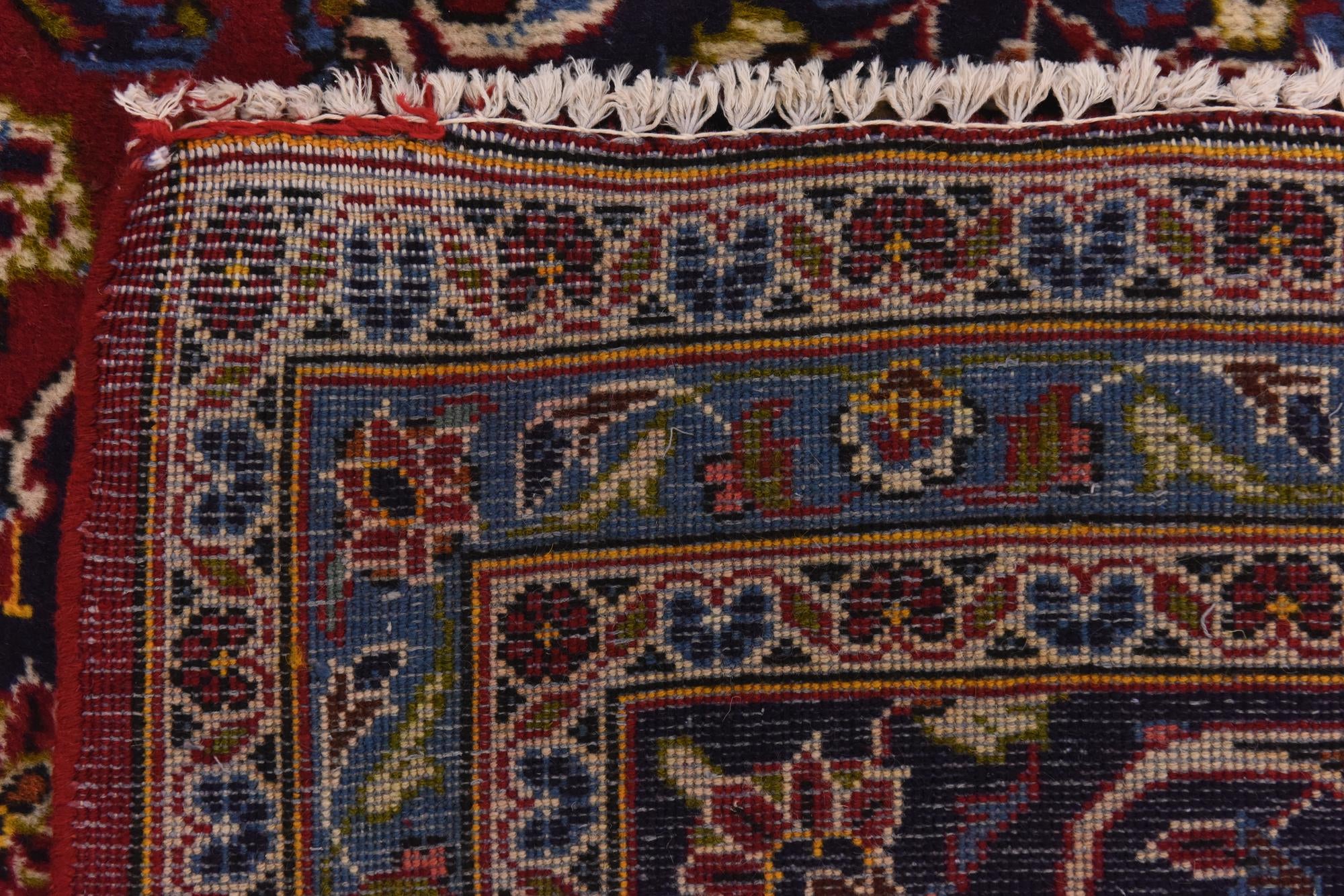 9' 8 x 13' 4 Hand Knotted Kashan Persian Wool Rug