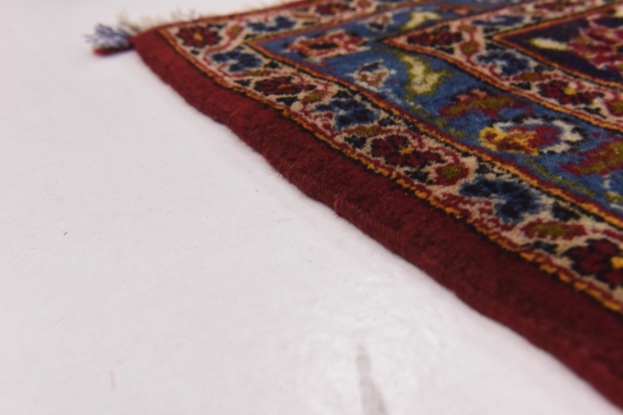 9' 8 x 13' 4 Hand Knotted Kashan Persian Wool Rug