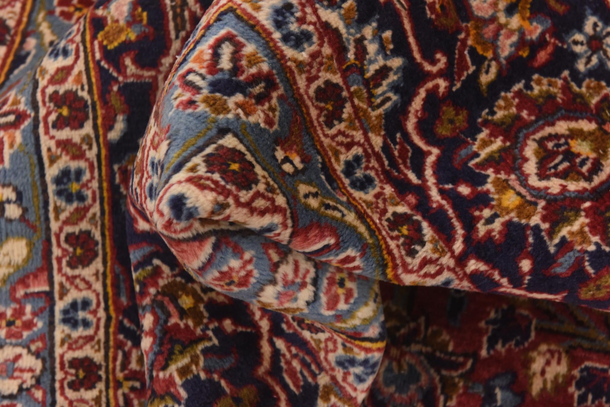 9' 9 x 13' 2 Hand Knotted Kashan Persian Wool Rug