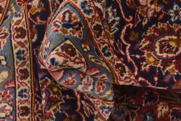 9' 9 x 13' 2 Hand Knotted Kashan Persian Wool Rug