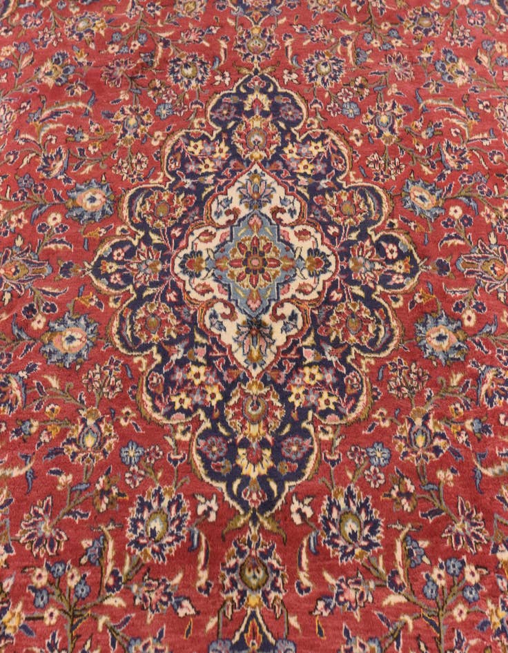 Detail image of 9' 9 x 13' 2 Hand Knotted Kashan Persian Wool Rug