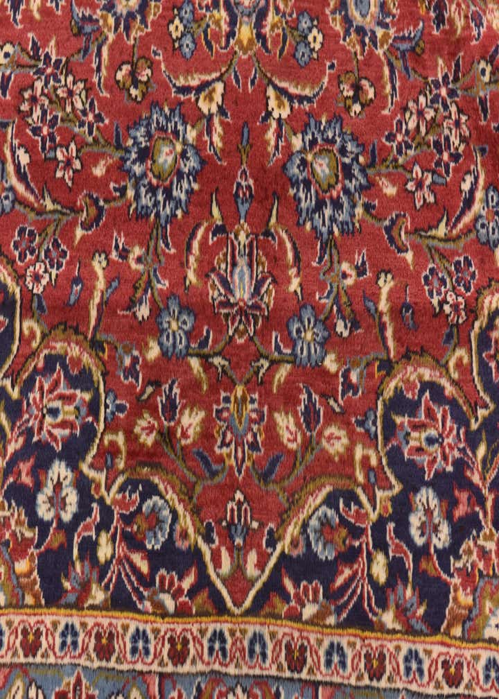 9' 9 x 13' 2 Hand Knotted Kashan Persian Wool Rug