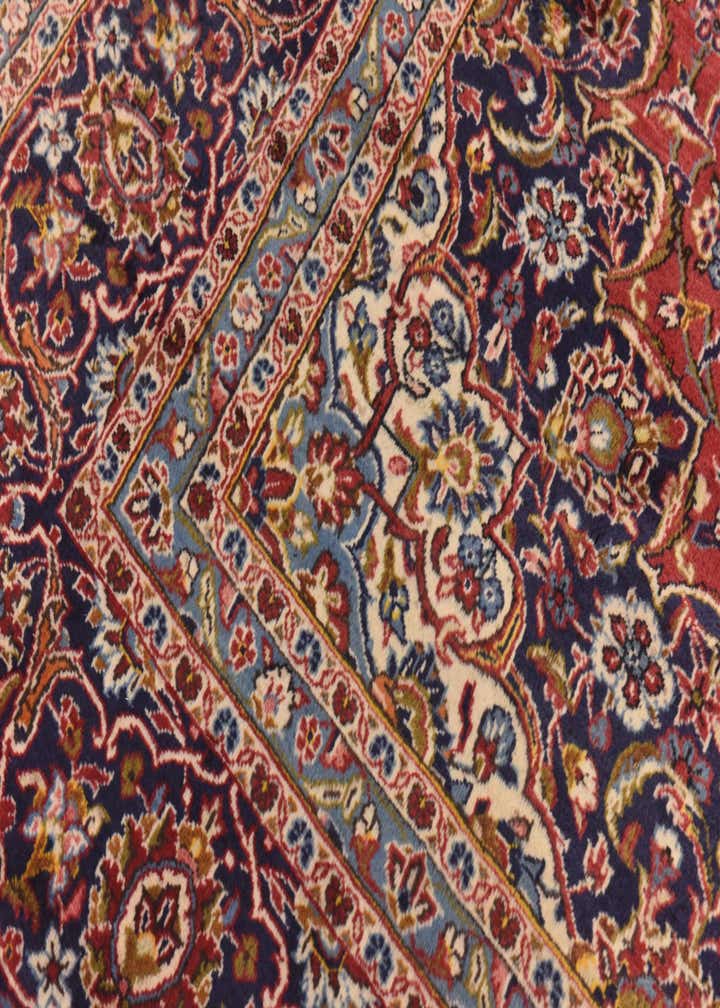 9' 9 x 13' 2 Hand Knotted Kashan Persian Wool Rug
