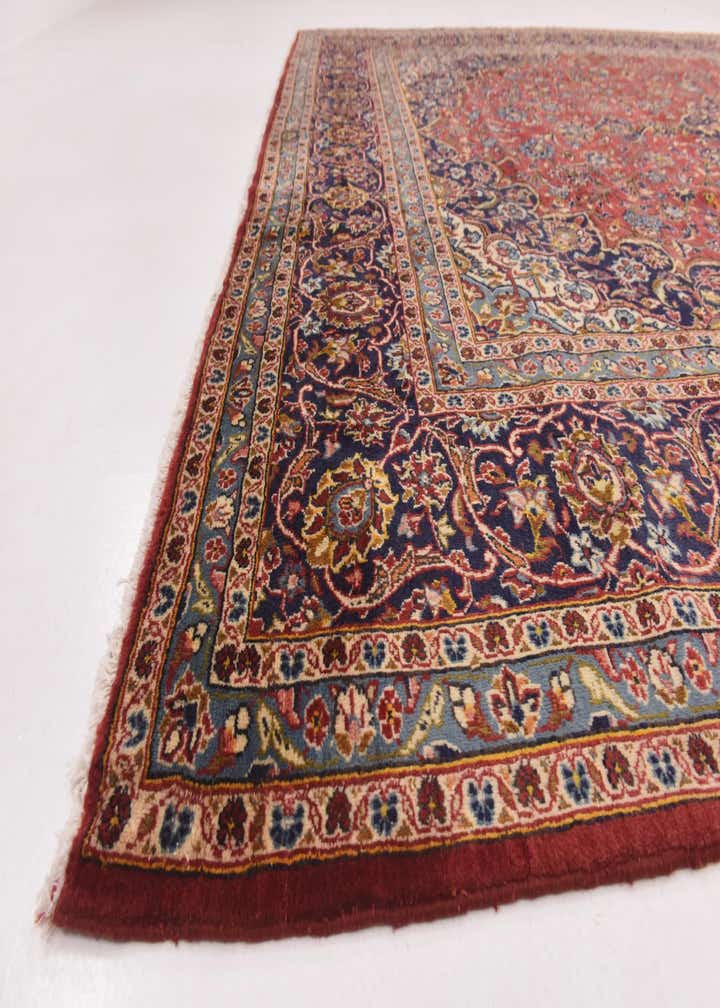 9' 9 x 13' 2 Hand Knotted Kashan Persian Wool Rug