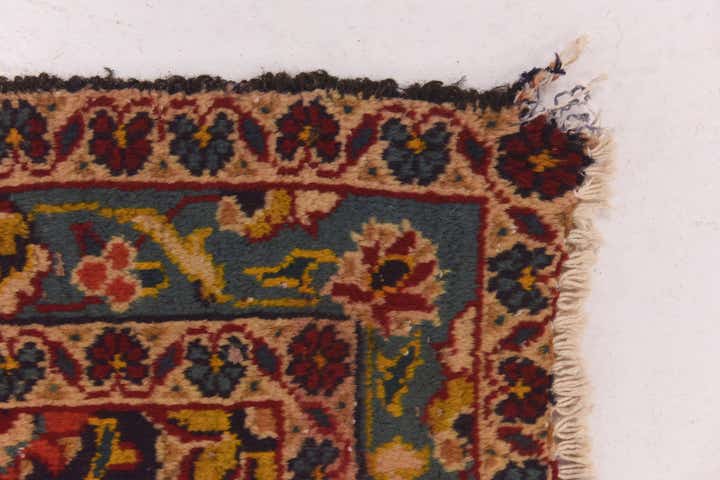 9' 7 x 13' 2 Hand Knotted Kashan Persian Wool Rug