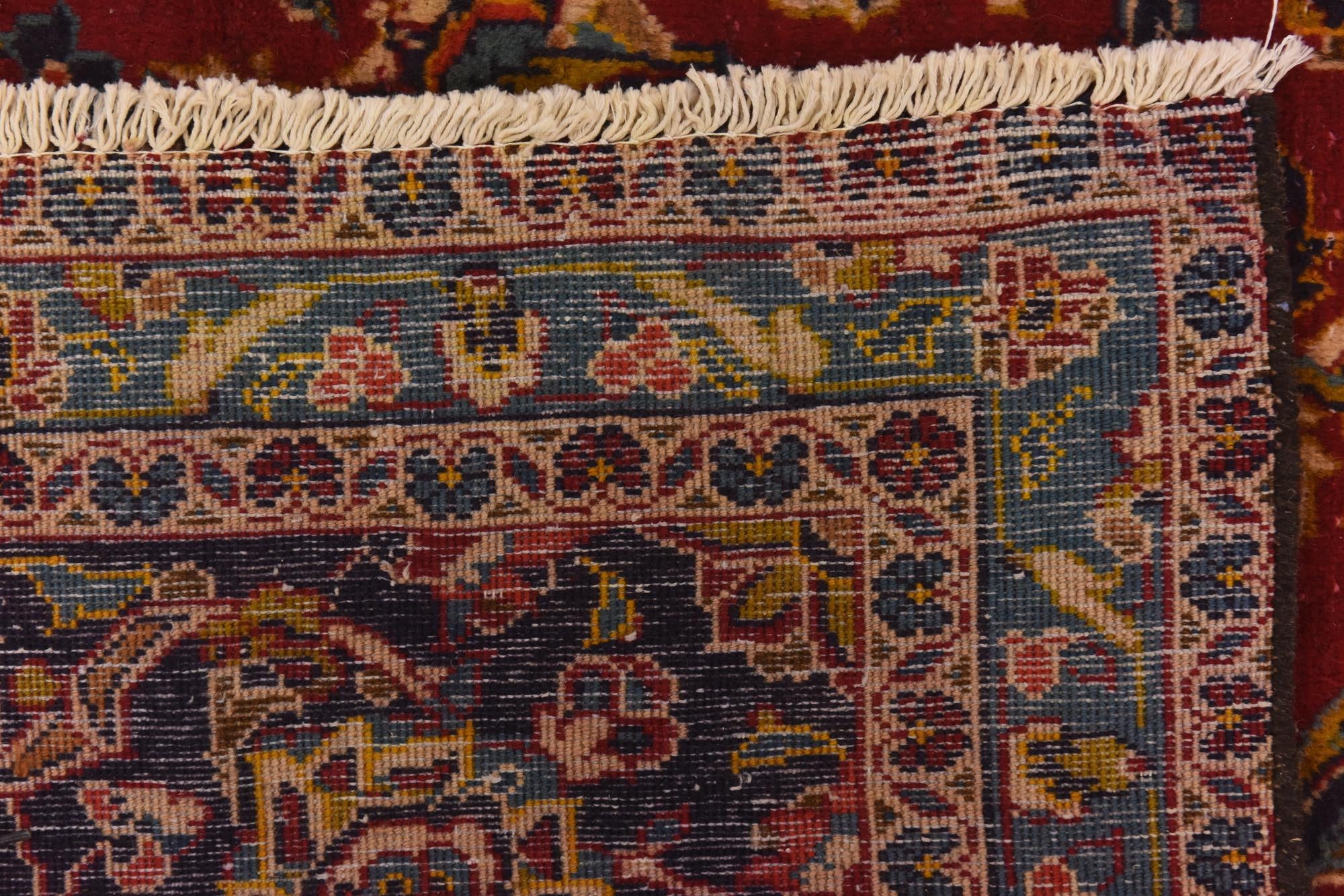 9' 7 x 13' 2 Hand Knotted Kashan Persian Wool Rug
