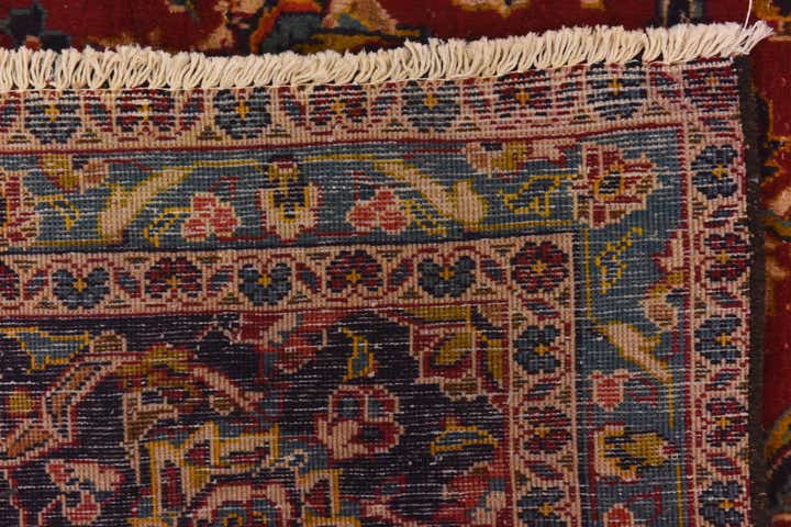 9' 7 x 13' 2 Hand Knotted Kashan Persian Wool Rug