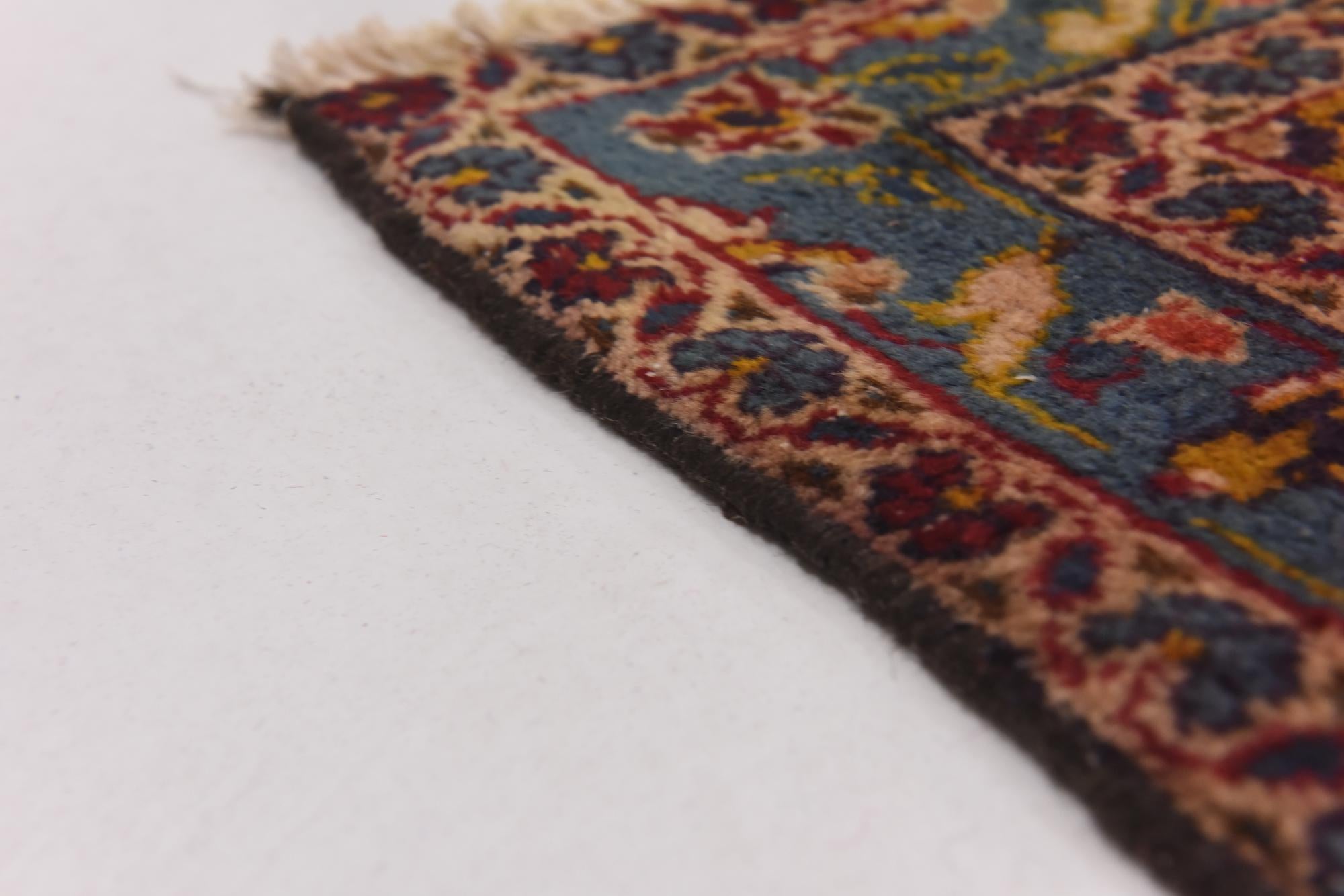 9' 7 x 13' 2 Hand Knotted Kashan Persian Wool Rug