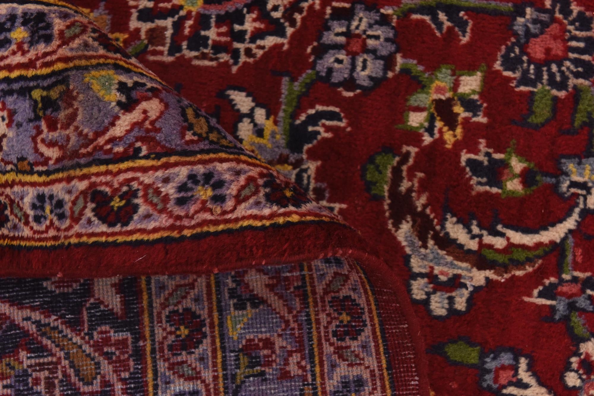 9' 9 x 13' 5 Hand Knotted Kashan Persian Wool Rug